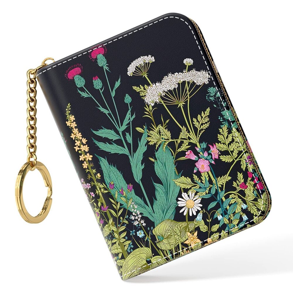 7092 Credit Card Holder, Small RFID Card Wallet , Slim Leather Card Holder